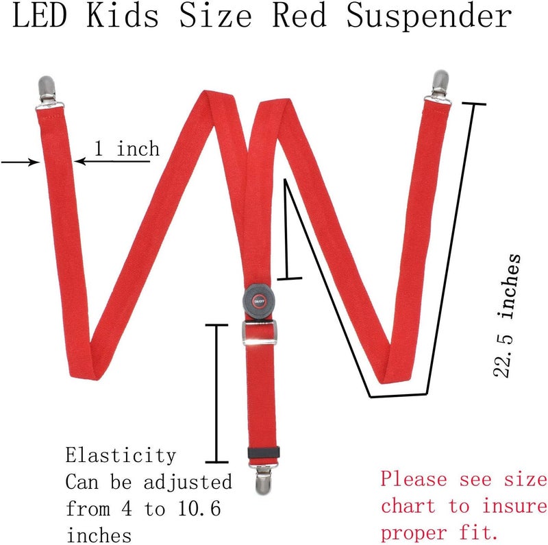 AMNQUERXUS LED Glow Light Up Christmas Suspenders Trouser Braces Y Shape Suspenders for Men Women - Image 3